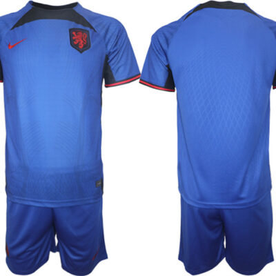 Netherlands Blank Royal Away Soccer Jersey Suit