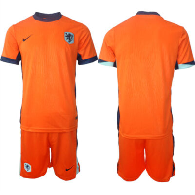 Netherlands Team UEFA Euro 2024 Orange Home Soccer Jersey Suit