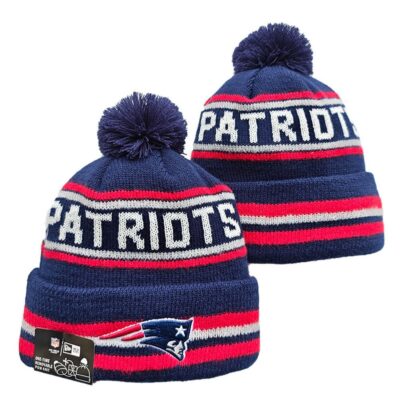 New England Patriots Cuffed Knit Hat with Pom