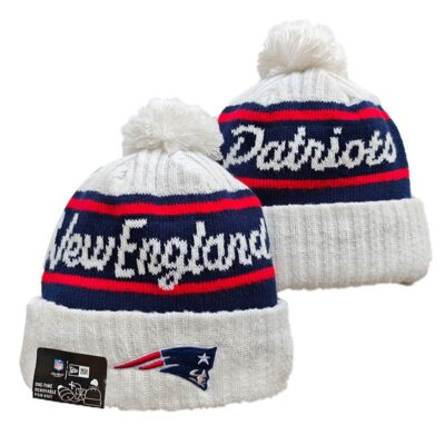 New England Patriots Cuffed Knit Hat with Pom