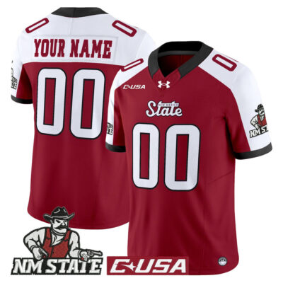 New Mexico State Aggies 2025 Vapor Limited Custom Jersey - Crimson Alternate