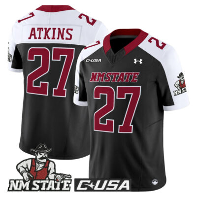 New Mexico State Aggies 2025 Vapor Limited Jersey - Black Alternate Pervis Atkins