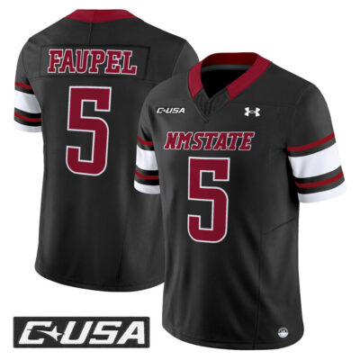 New Mexico State Aggies 2025 Vapor Limited Jersey - Black Donovan Faupel