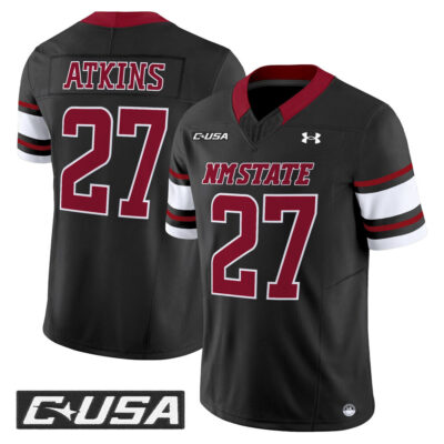 New Mexico State Aggies 2025 Vapor Limited Jersey - Black Pervis Atkins