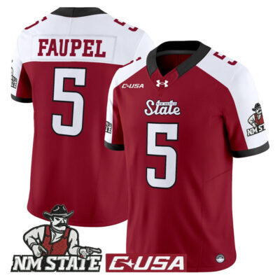 New Mexico State Aggies 2025 Vapor Limited Jersey - Crimson Alternate Donovan Faupel