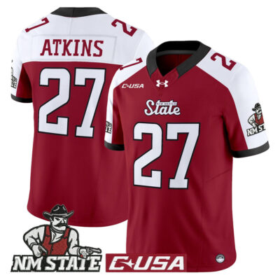 New Mexico State Aggies 2025 Vapor Limited Jersey - Crimson Alternate Pervis Atkins