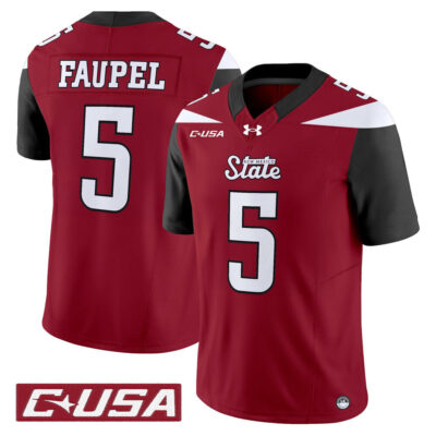 New Mexico State Aggies 2025 Vapor Limited Jersey - Crimson Limited Donovan Faupel