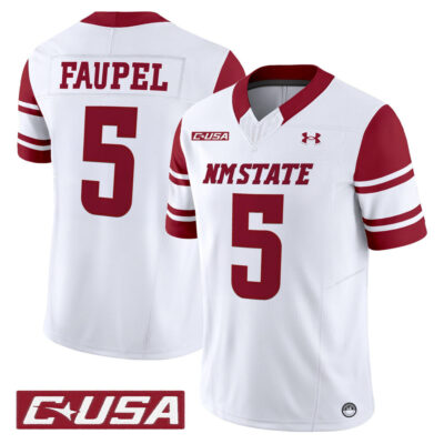 New Mexico State Aggies 2025 Vapor Limited Jersey - White Donovan Faupel