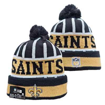 New Orleans Saints Cuffed Knit Hat with Pom