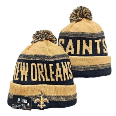 New Orleans Saints Cuffed Knit Hat with Pom