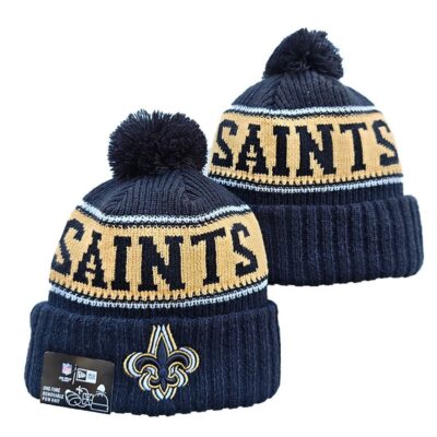 New Orleans Saints Cuffed Knit Hat with Pom
