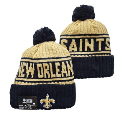New Orleans Saints Cuffed Knit Hat with Pom