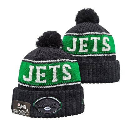 New York Jets Cuffed Knit Hat with Pom