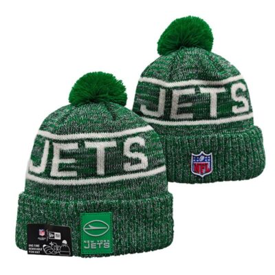 New York Jets Cuffed Knit Hat with Pom