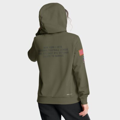 Alternative view of New York Jets Women's 2025 Salute to Service Sideline Standard Issue Dri-FIT Hoodie - Olive