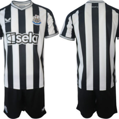 Newcastle United Custom 2023/24 White/Black Home Soccer Jersey Suit