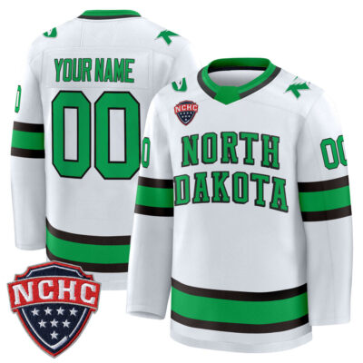 North Dakota Fighting Hawks 2025/26 Premium Custom Jersey - White