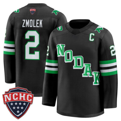 North Dakota Fighting Hawks 2025/26 Premium Jersey - Black Bennett Zmolek