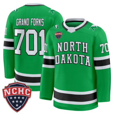 North Dakota Fighting Hawks 2025/26 Premium Jersey - Green Grand Forks 701