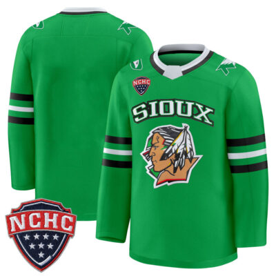 North Dakota Fighting Hawks 2025/26 Premium Jersey - Green Limited Team