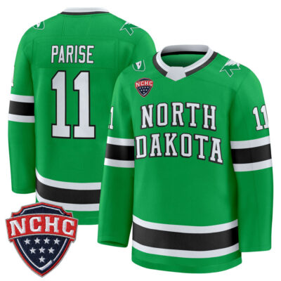 North Dakota Fighting Hawks 2025/26 Premium Jersey - Green Zach Parise