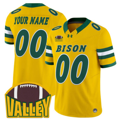 North Dakota State Bison 2025 Vapor Limited Custom Jersey - Gold