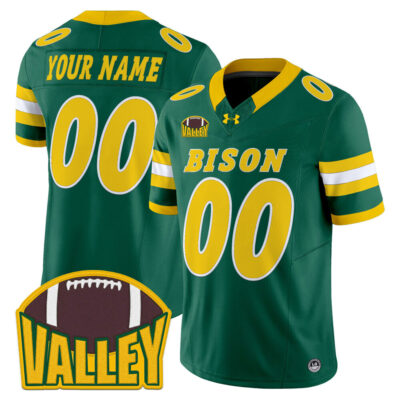 North Dakota State Bison 2025 Vapor Limited Custom Jersey - Green