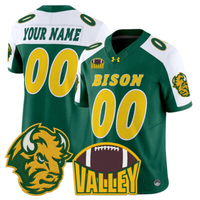 North Dakota State Bison 2025 Vapor Limited Custom Jersey - Green Alternate