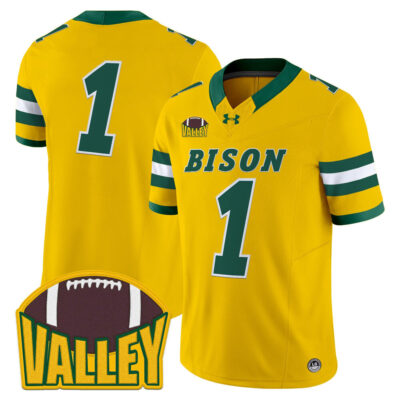 North Dakota State Bison 2025 Vapor Limited Jersey - Gold #1 Team