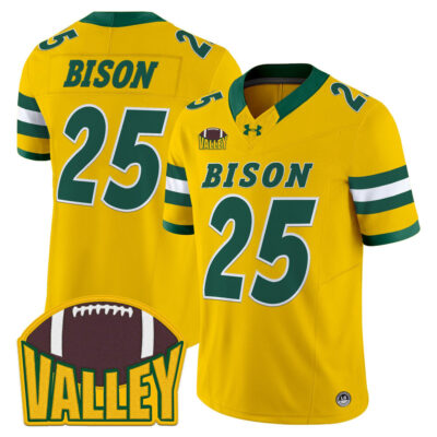 North Dakota State Bison 2025 Vapor Limited Jersey - Gold #25 Bison