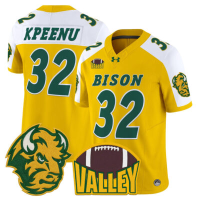 North Dakota State Bison 2025 Vapor Limited Jersey - Gold Alternate Barry Kpeenu