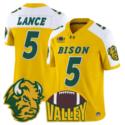 North Dakota State Bison 2025 Vapor Limited Jersey - Gold Alternate Bryce Lance