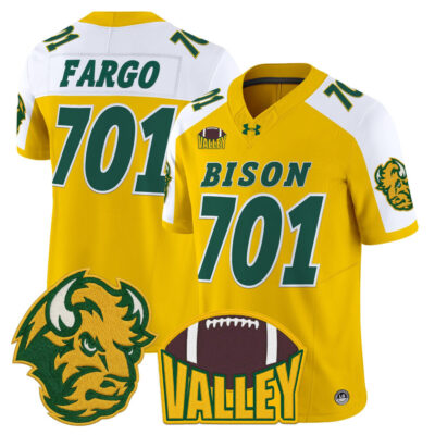 North Dakota State Bison 2025 Vapor Limited Jersey - Gold Alternate Fargo 701