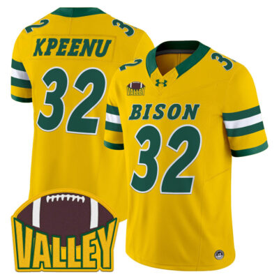 North Dakota State Bison 2025 Vapor Limited Jersey - Gold Barry Kpeenu