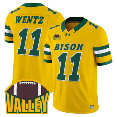 North Dakota State Bison 2025 Vapor Limited Jersey - Gold Carson Wentz