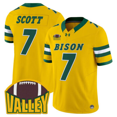 North Dakota State Bison 2025 Vapor Limited Jersey - Gold DJ Scott