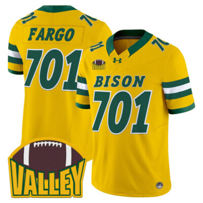 North Dakota State Bison 2025 Vapor Limited Jersey - Gold Fargo 701