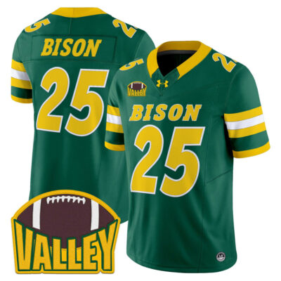 North Dakota State Bison 2025 Vapor Limited Jersey - Green #25 Bison