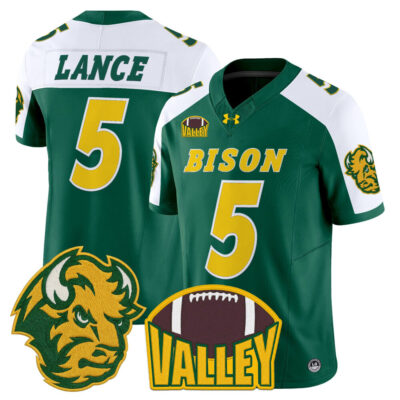 North Dakota State Bison 2025 Vapor Limited Jersey - Green Alternate Bryce Lance
