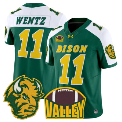North Dakota State Bison 2025 Vapor Limited Jersey - Green Alternate Carson Wentz