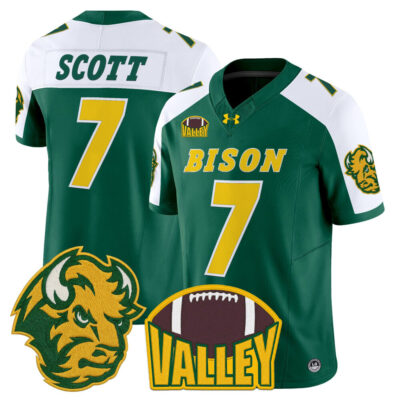 North Dakota State Bison 2025 Vapor Limited Jersey - Green Alternate DJ Scott
