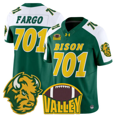 North Dakota State Bison 2025 Vapor Limited Jersey - Green Alternate Fargo 701