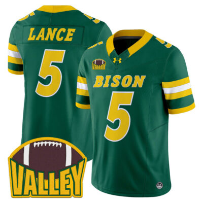 North Dakota State Bison 2025 Vapor Limited Jersey - Green Bryce Lance