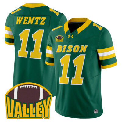 North Dakota State Bison 2025 Vapor Limited Jersey - Green Carson Wentz