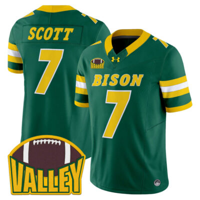 North Dakota State Bison 2025 Vapor Limited Jersey - Green DJ Scott
