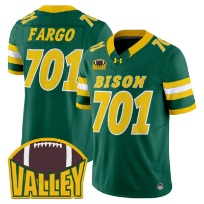 North Dakota State Bison 2025 Vapor Limited Jersey - Green Fargo 701