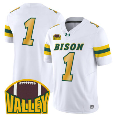 North Dakota State Bison 2025 Vapor Limited Jersey - White #1 Team