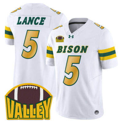 North Dakota State Bison 2025 Vapor Limited Jersey - White Bryce Lance