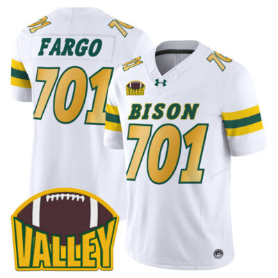 North Dakota State Bison 2025 Vapor Limited Jersey - White Fargo 701