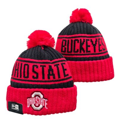 Ohio State Buckeyes Cuffed Knit Hat with Pom